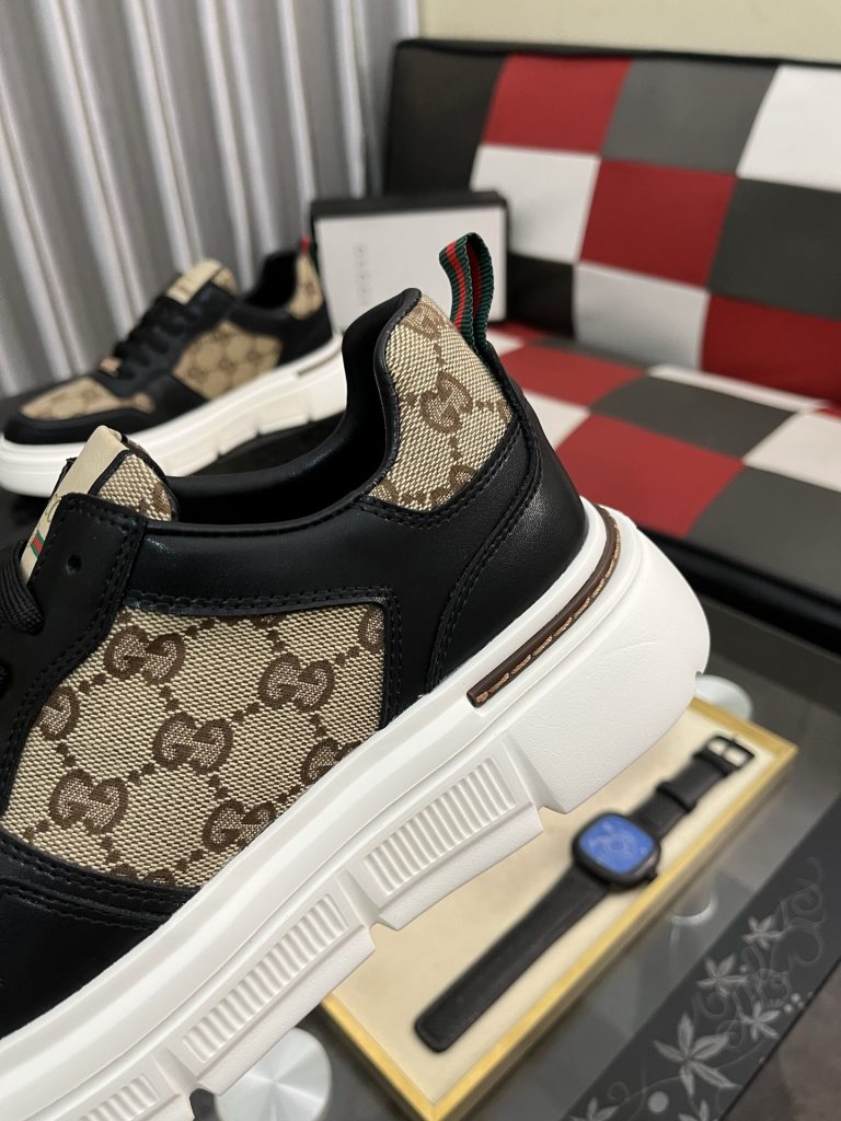 ゴルフ グッチ メンズ スニーカー 2色 本革 ファッション シューズ 💼 - 画像 7