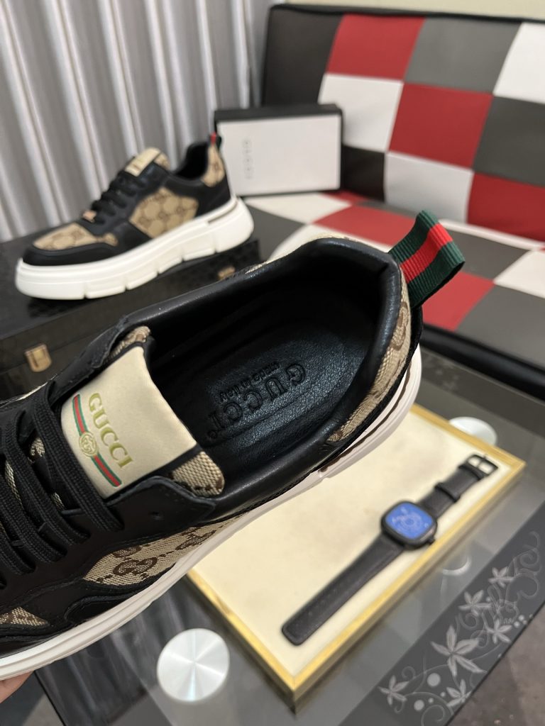 ゴルフ グッチ メンズ スニーカー 2色 本革 ファッション シューズ 💼 - 画像 8