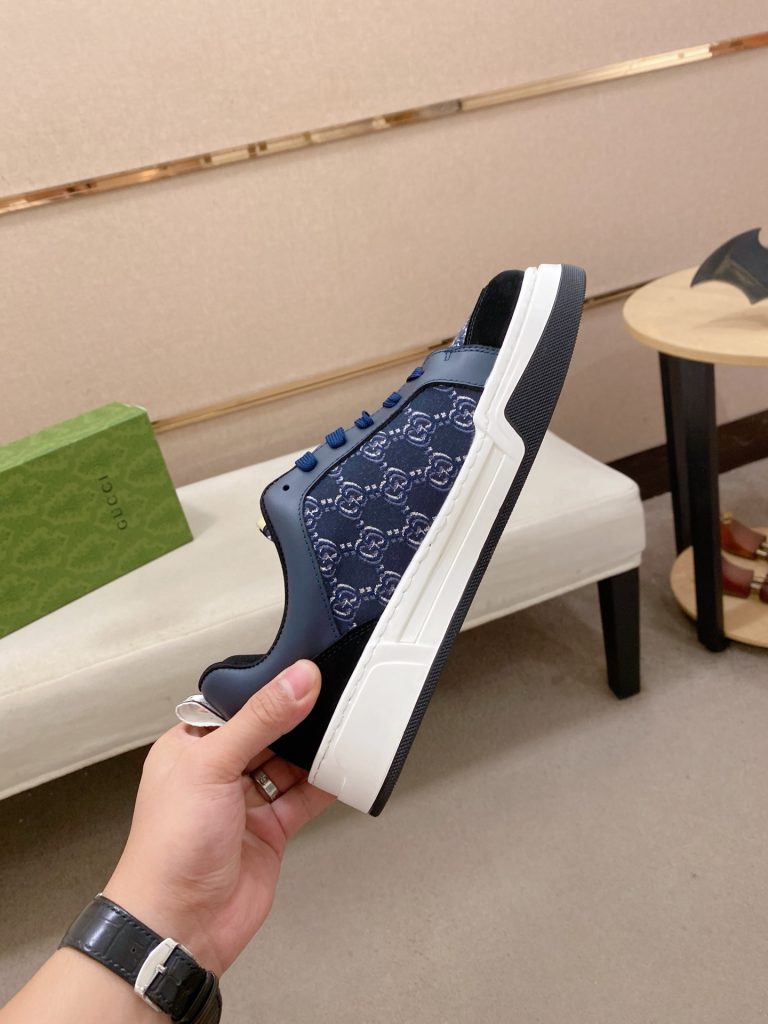 グッチ men スニーカー ブルーメタリック シューズ 3色 送料無料 🎁 - 画像 5