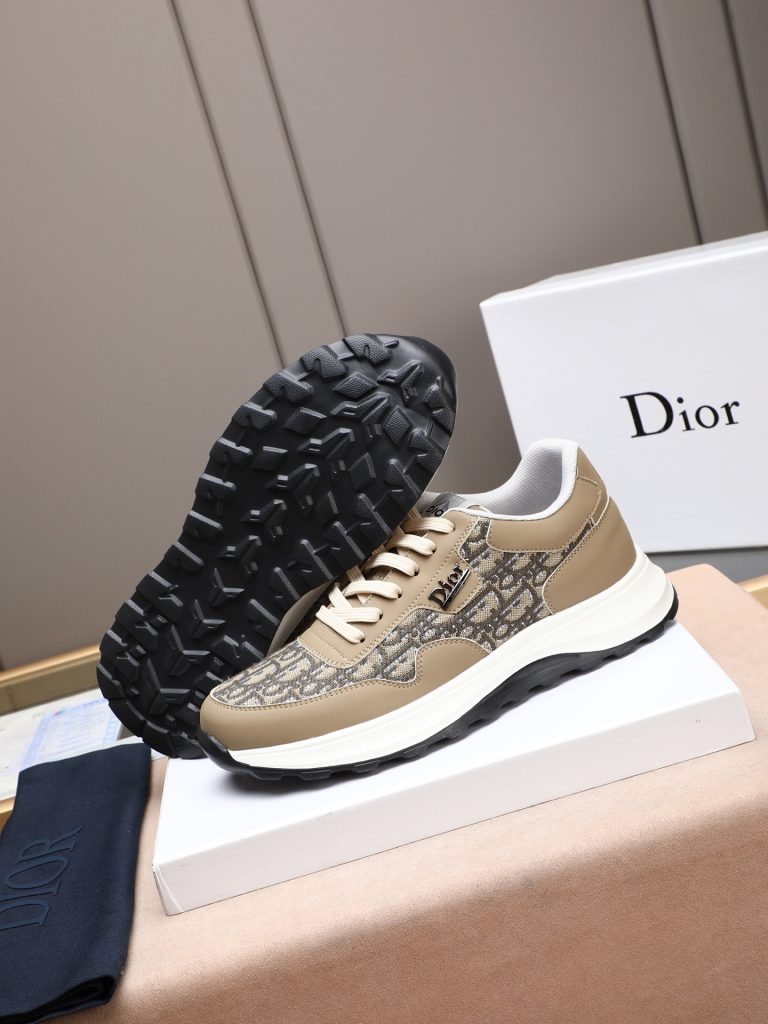 Dior 男性 スニーカー カーキ ディオール ダブル D カモフラージュ デザイン 軽量 ステューシー 毎日履ける 👞 - 画像 3