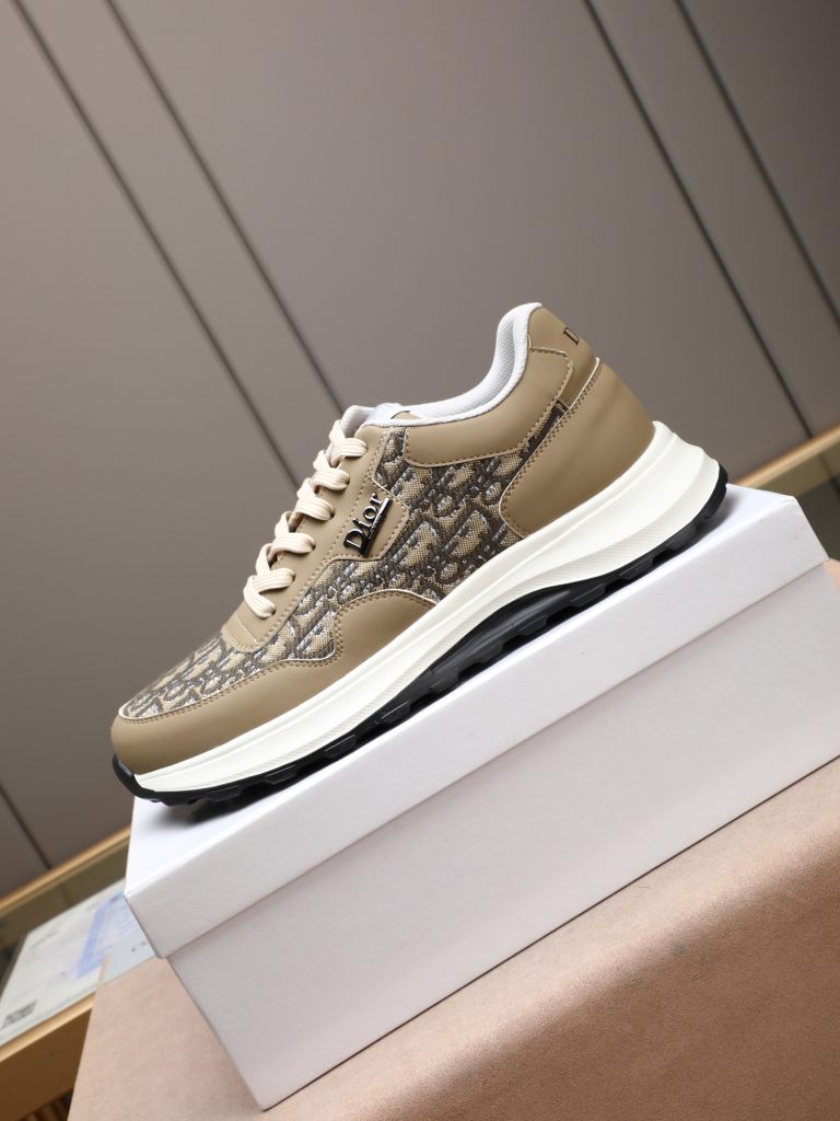 Dior 男性 スニーカー カーキ ディオール ダブル D カモフラージュ デザイン 軽量 ステューシー 毎日履ける 👞 - 画像 6