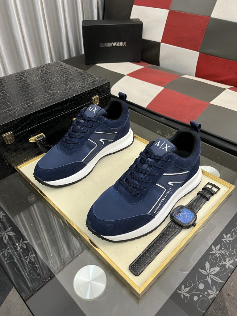 アーマンエクスチェンジ 男士运动鞋 navy 軽量快適 スニーカー 62文字 - 画像 2