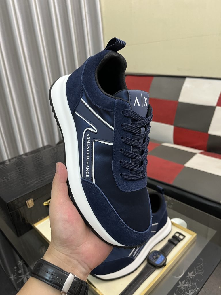 アーマンエクスチェンジ 男士运动鞋 navy 軽量快適 スニーカー 62文字 - 画像 4
