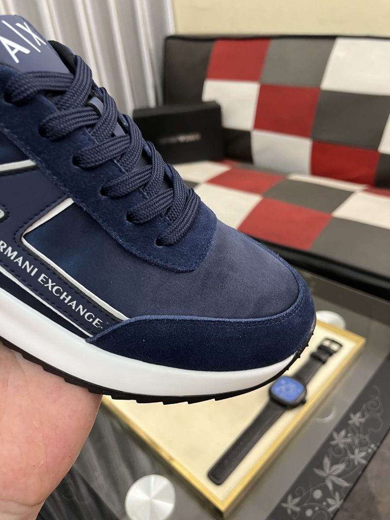アーマンエクスチェンジ 男士运动鞋 navy 軽量快適 スニーカー 62文字 - 画像 6
