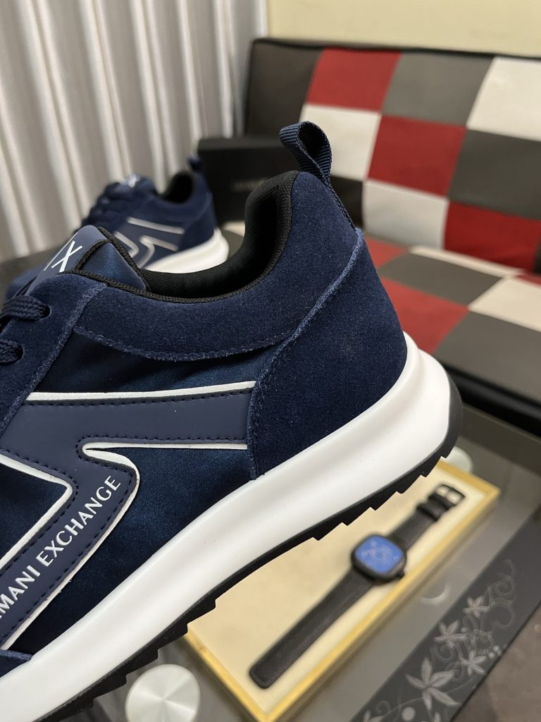 アーマンエクスチェンジ 男士运动鞋 navy 軽量快適 スニーカー 62文字 - 画像 7