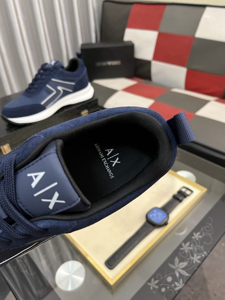 アーマンエクスチェンジ 男士运动鞋 navy 軽量快適 スニーカー 62文字 - 画像 8