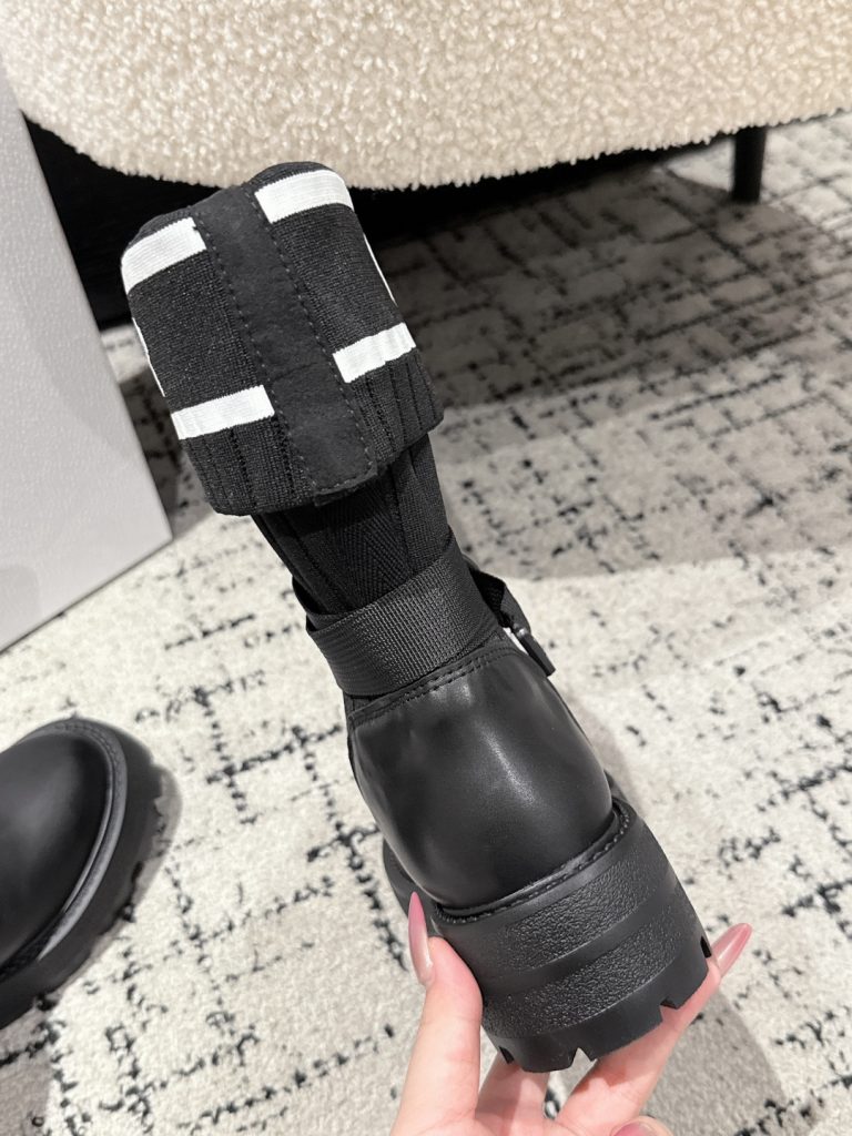 Dior ブーツ 4色 ブラック プラットフォーム ファッション ブーツ - 画像 7