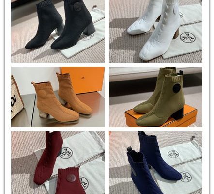 冬限定　エルメスニットブーツ　HERMES　Boots　ショットブーツ　ヴォルヴェール 60　6色