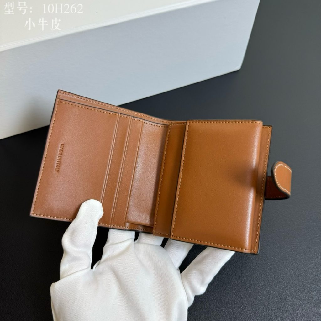 CELINE セリーヌ ミニ財布 ミニウォレット 10H262 ブラウン ブラック 二つ折り 財布 - 画像 7