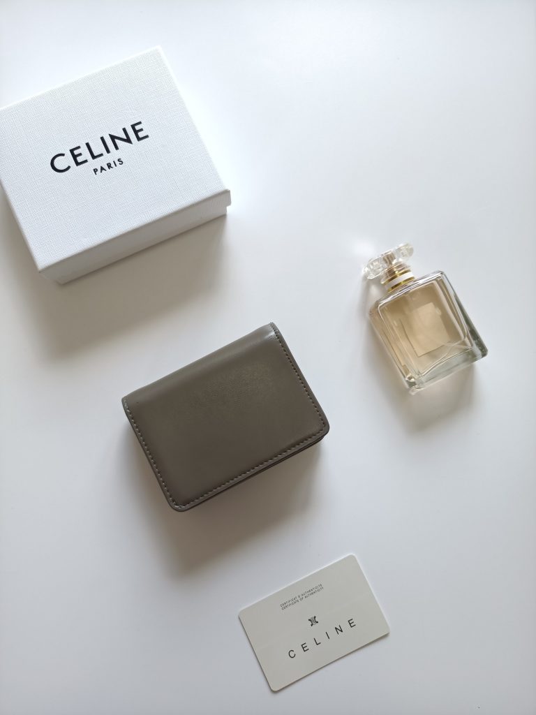 CELINE セリーヌ 二つ折りウォレット グレー 二つ折り財布 財布 靴下付き - 画像 3