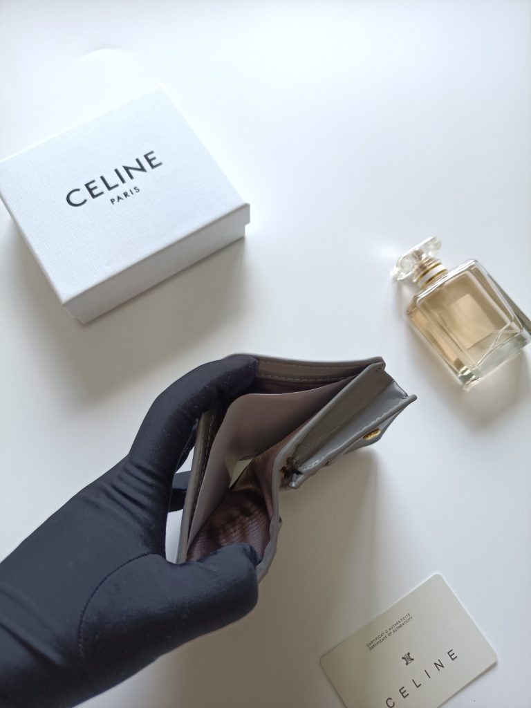 CELINE セリーヌ 二つ折りウォレット グレー 二つ折り財布 財布 靴下付き - 画像 7