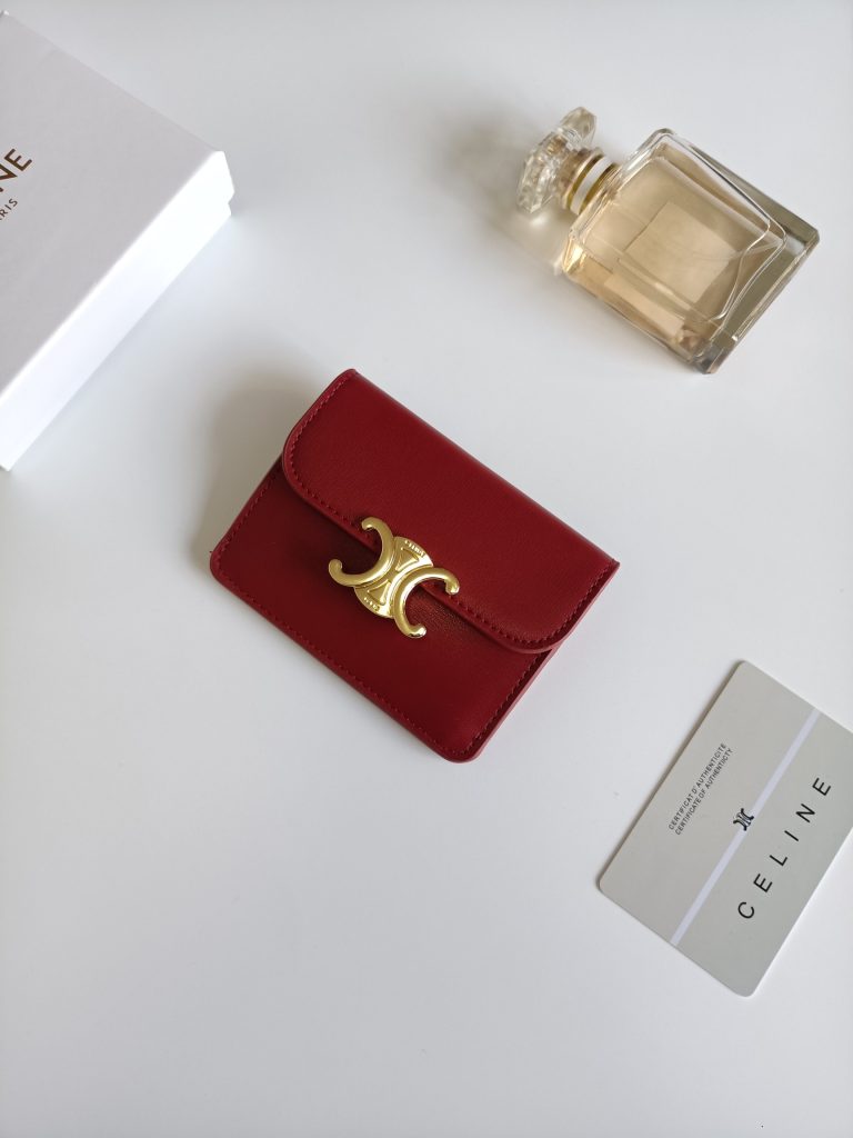 CELINE セリーヌ 赤 レッド カードケース ウォレット 財布 1枚入 2024新作 - 画像 2