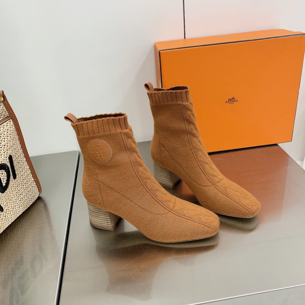 冬限定　エルメスニットブーツ　HERMES　Boots　ショットブーツ　ヴォルヴェール 60　6色 - 画像 3