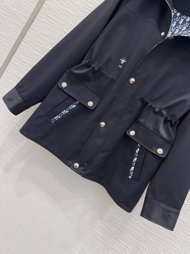 ディオール ロゴ柄フード付きコート ブラック 【新品】 - 画像 4