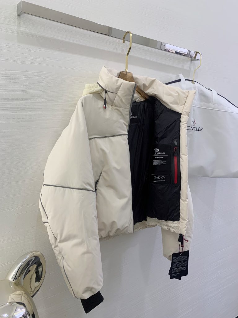 MONCLER 135 ダウンジャケット 反射素材 ブラック ホワイト - 画像 5