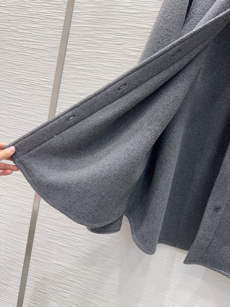 Miu Miu 2025FW シャツジャケット 15%ウール 85%ポリエステル グレー - 画像 8