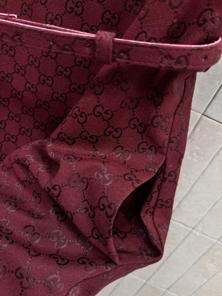GUCCI 330 グラフィティ グラフィティ柄 レディース ドレス レッド 一色四 25早秋新作 - 画像 6