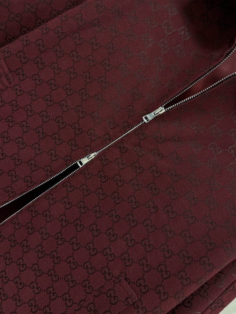 GUCCI 390 グラフィックロゴ ファブリック グラフィック グラフィック レッド インナーレザー ジャケット - 画像 3