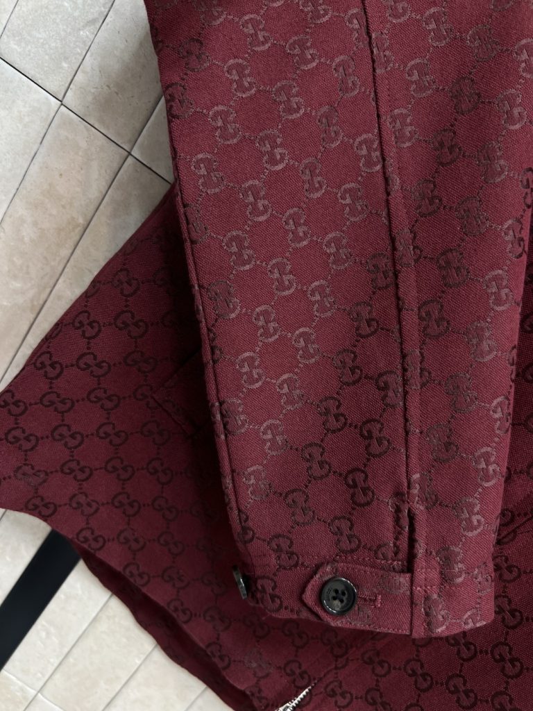 GUCCI 390 グラフィックロゴ ファブリック グラフィック グラフィック レッド インナーレザー ジャケット - 画像 5