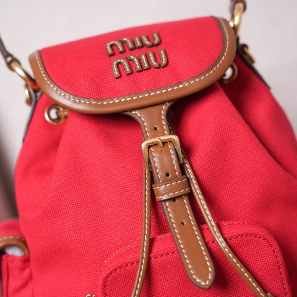 ミュウミュ レディース バッグ プチバック レッド ``` - 画像 7