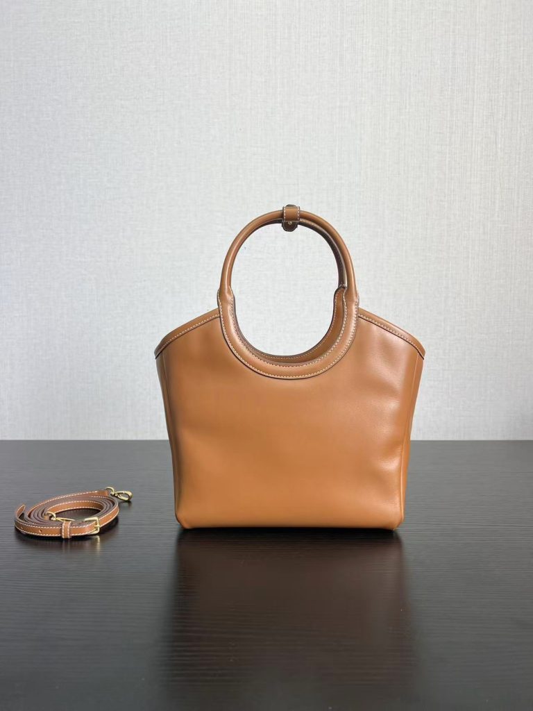 MIU MIU レザー バッグ | ロゴ ロープハンドル | ブラウン - 画像 2