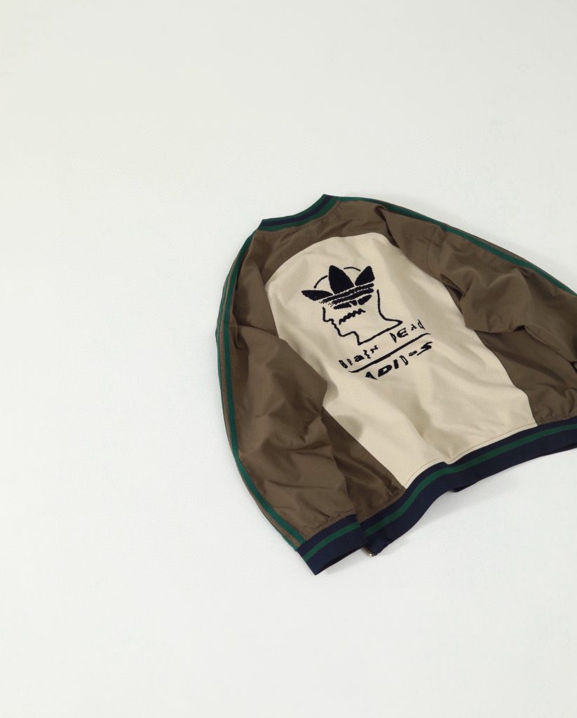 ADIDAS トレフォイル コラボ ジャケット カジュアル ブラックヘッド モデル ロゴ刺繍 ネイビー/ベージュ/オリーブ - 画像 2