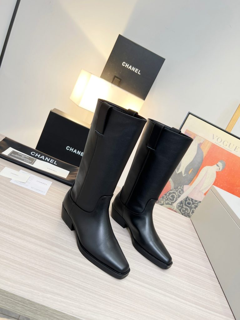 シャネル　CHANEL　ブーツ　人気靴　レディース　レディース靴　boots　女性　オシャレ　ロッグブーツ　2色 - 画像 3