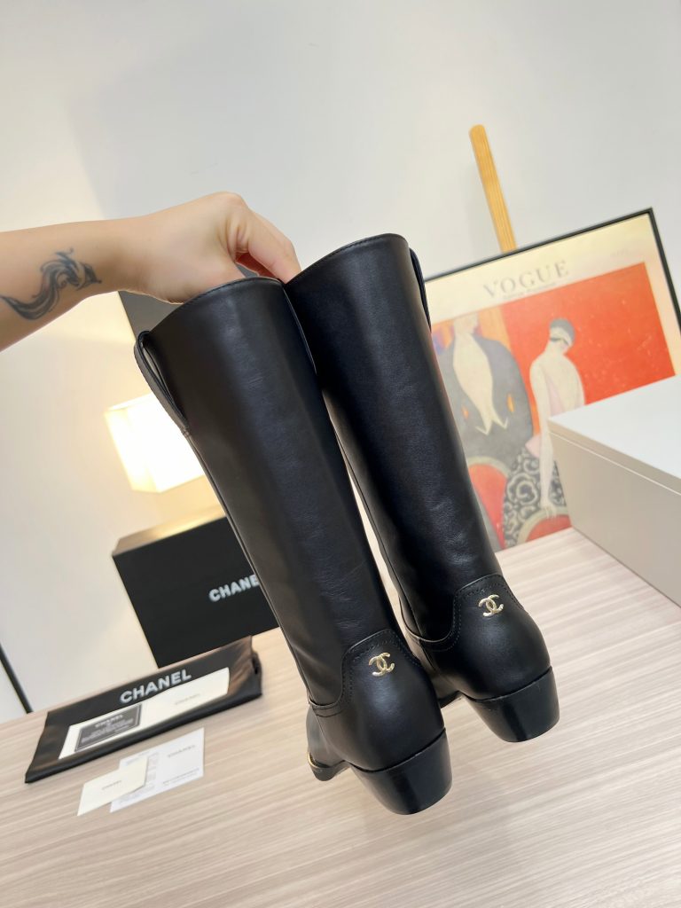 シャネル　CHANEL　ブーツ　人気靴　レディース　レディース靴　boots　女性　オシャレ　ロッグブーツ　2色 - 画像 5