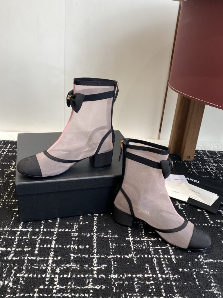 シャネル シャネル ファッションブーツ レディース メンズ兼用 通勤 通学 スタイリッシュ ピンク ブラック 黒 36C - 画像 5