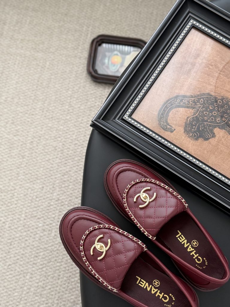 CHANEL シャネル ローファー 本革 フラットシューズ ブラック全1色 - 画像 7