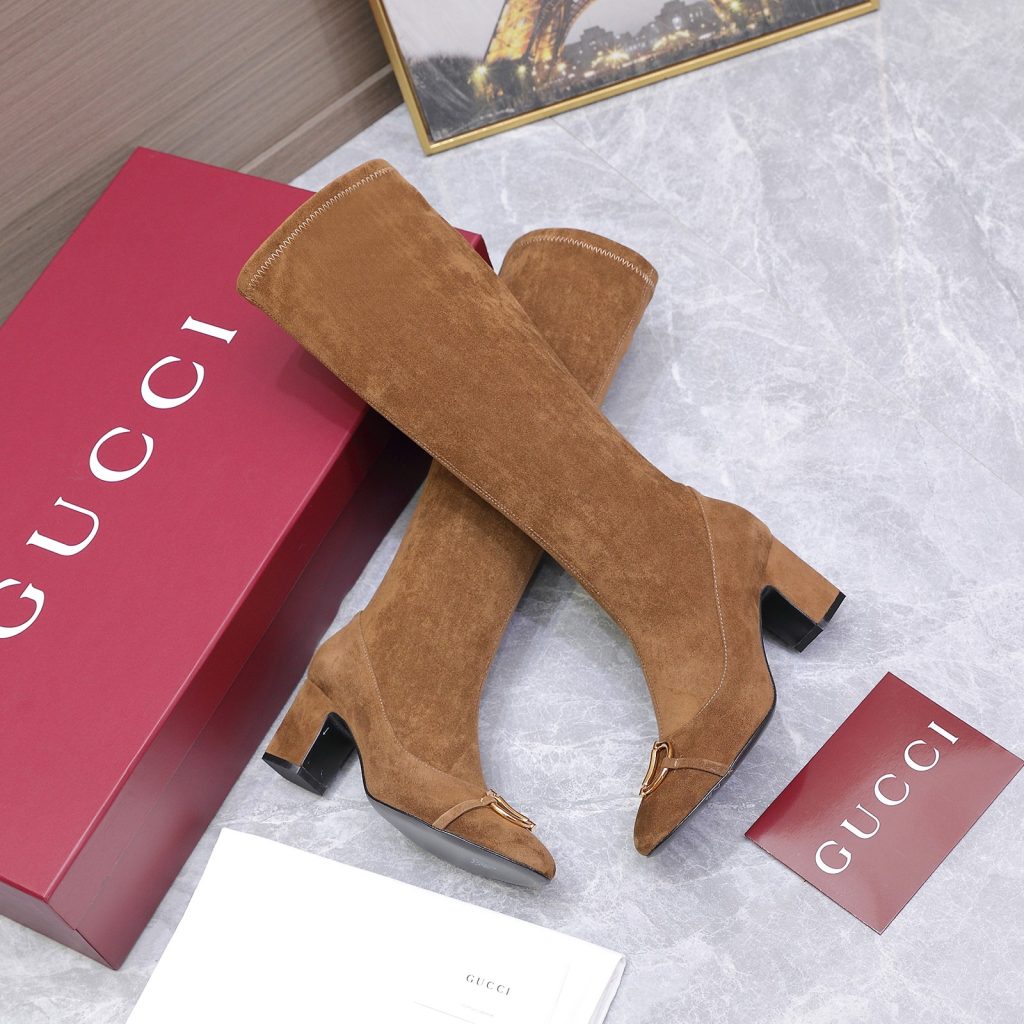 GUCCI グッチ ミドルブーツ 本革 ブラック 全1色 - 画像 3