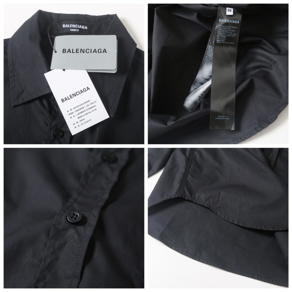 BALENCIAGA バレンシアガ ブラック シャツ 通勤 黄 印花 46/48/50/52 46 48 50 52 ブラック - 画像 8