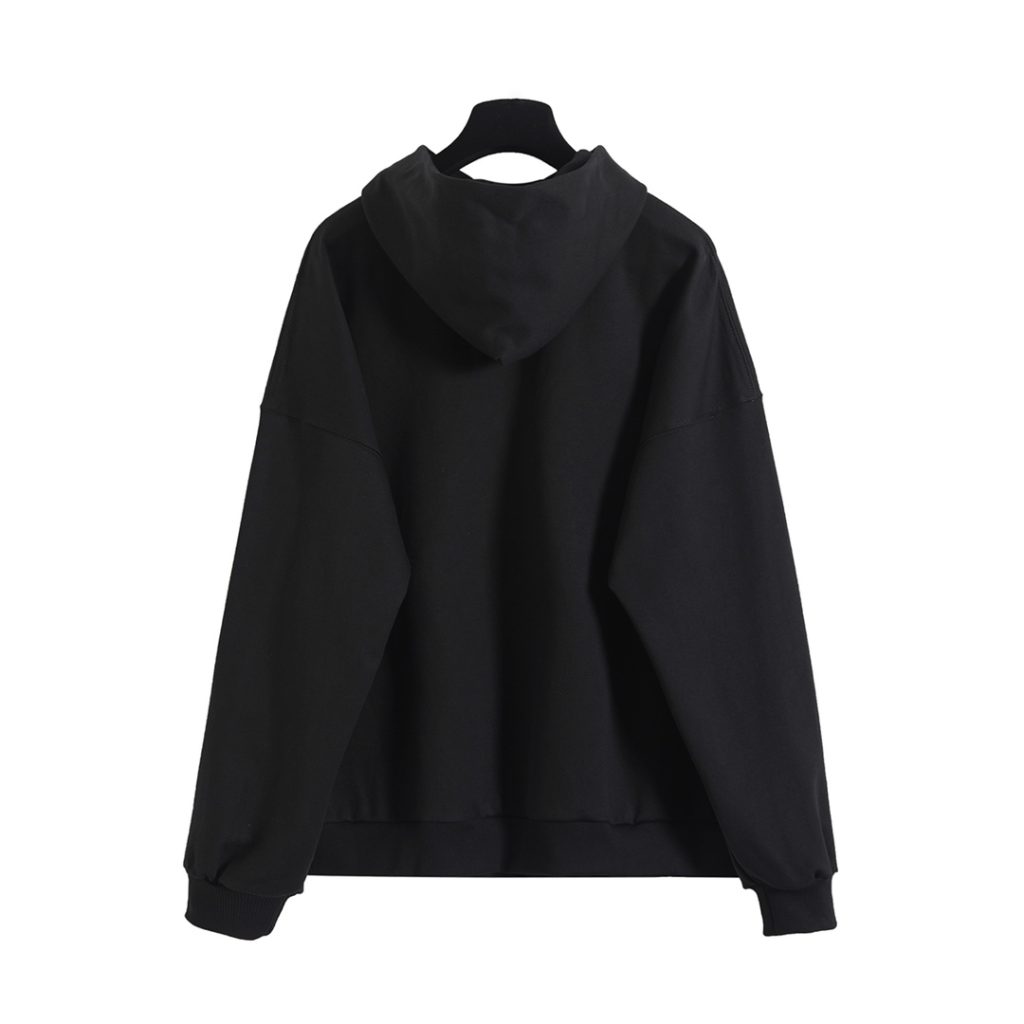 BALENCIAGA バレンシアガ 半環図騰印花フーディー ブラック - 画像 2