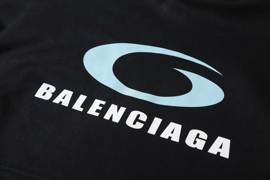 BALENCIAGA バレンシアガ 半環図騰印花フーディー ブラック - 画像 3