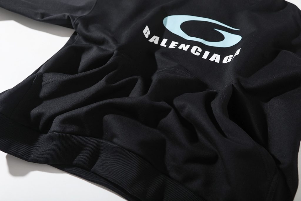 BALENCIAGA バレンシアガ 半環図騰印花フーディー ブラック - 画像 4