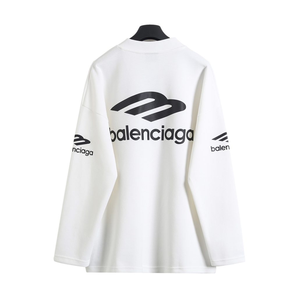 BALENCIAGA バレンシアガ フラットシャツ 3Dプリント Vネック 3色展開 - 画像 3