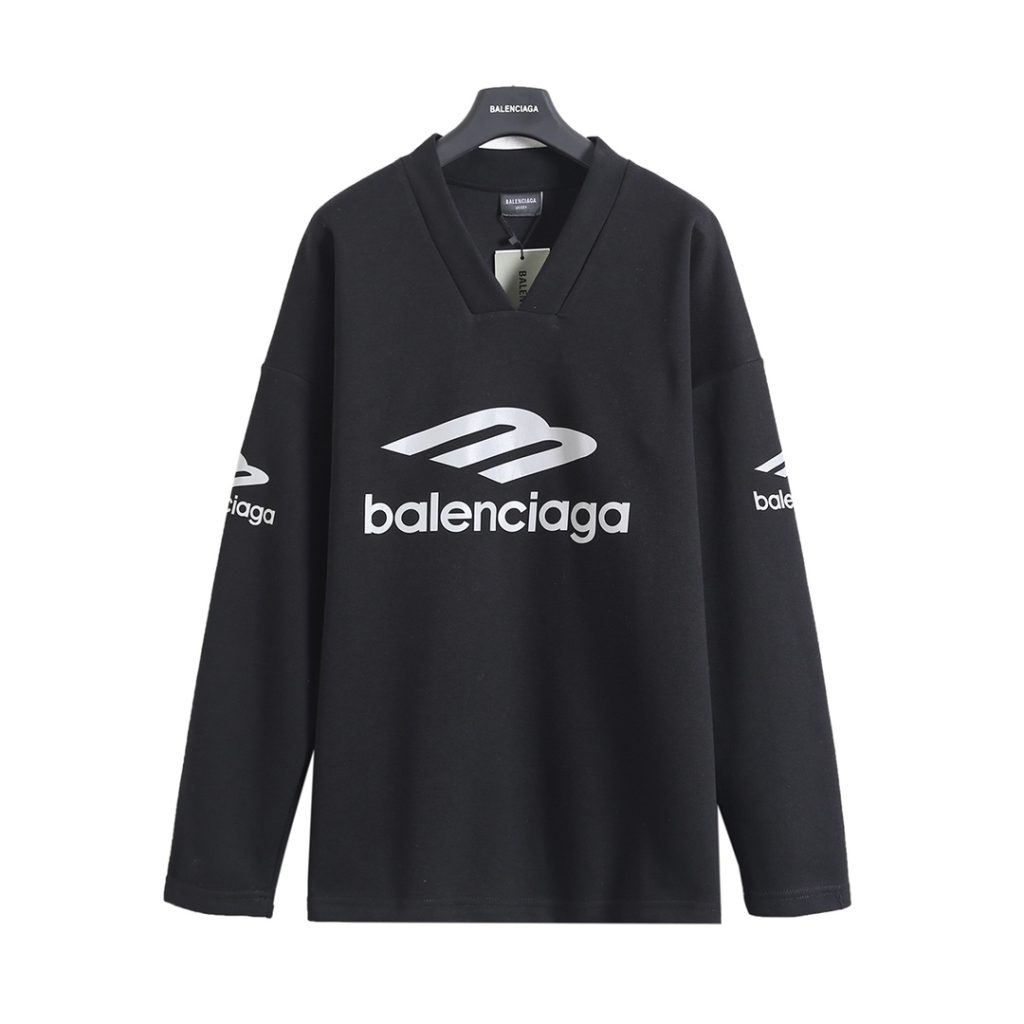 BALENCIAGA バレンシアガ フラットシャツ 3Dプリント Vネック 3色展開 - 画像 6