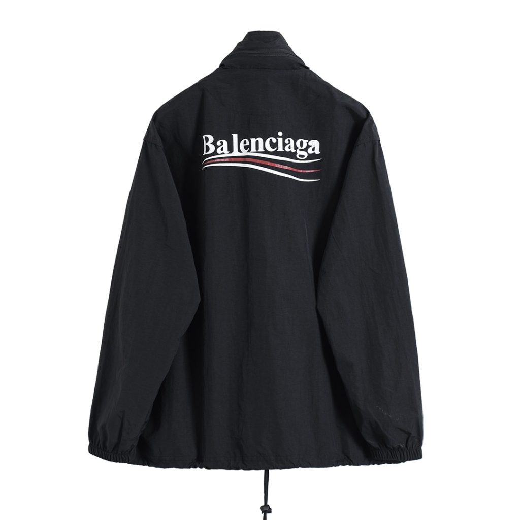 BALENCIAGA バレンシアガ ロゴ フライトジャケット 黒色 - 画像 2