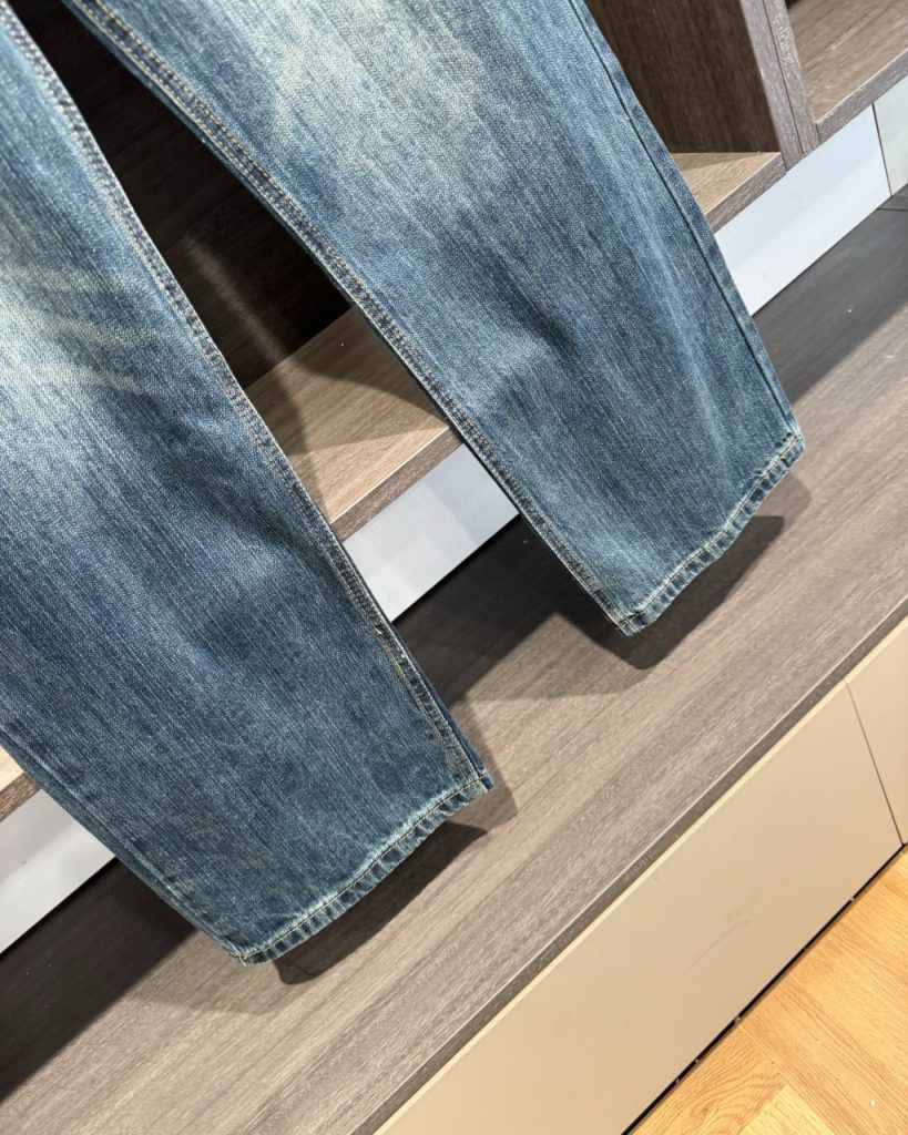 BALENCIAGA バレンシアガ デニムパンツ 本革 100%コットン ブルー - 画像 6
