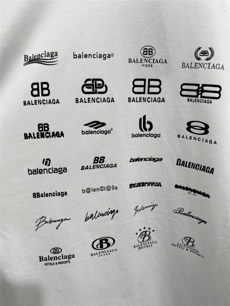 BALENCIAGA バレンシアガ ロングスリーブTシャツ ロゴプリント ブラック ホワイト 全2色 - 画像 5