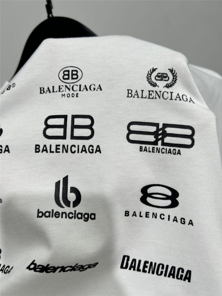 BALENCIAGA バレンシアガ ロングスリーブTシャツ ロゴプリント ブラック ホワイト 全2色 - 画像 6