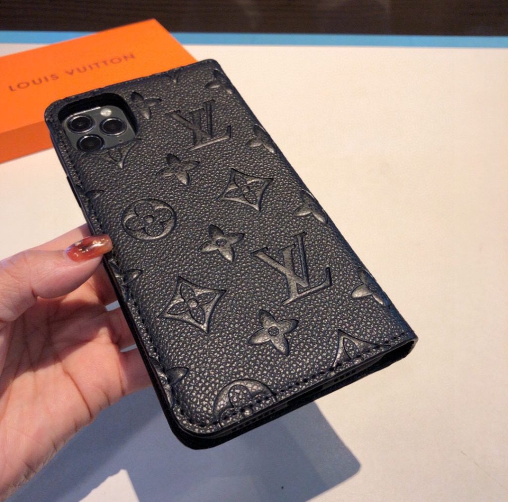 ルイヴィトン　Louis Vuitton　手帳型ケース　スマホケース　モノグラム　スマホカバー　ブラック/オレンジ - 画像 7