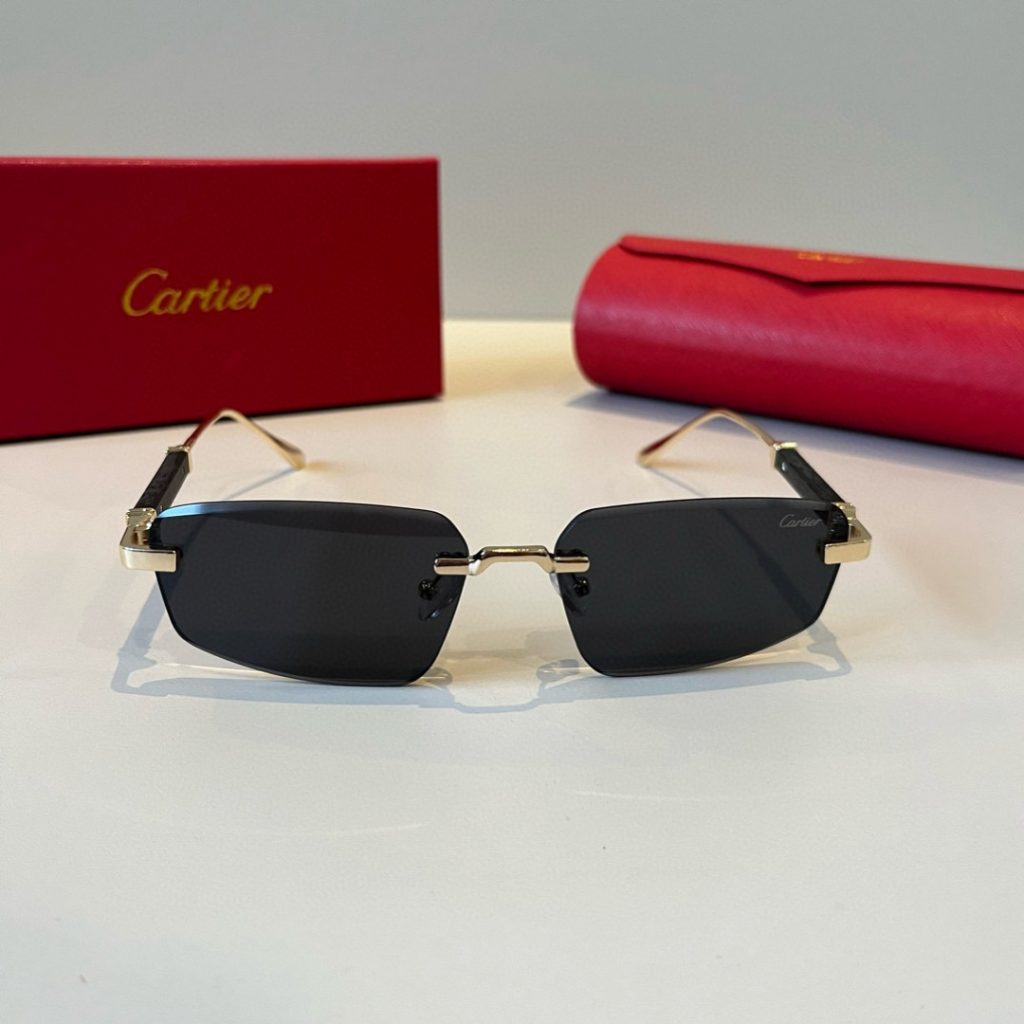 CARTIE カルティエ サングラス メンズ 金属フレーム ノーズパッドなし 超軽量 シルバー ブラック 多色展開 - 画像 3