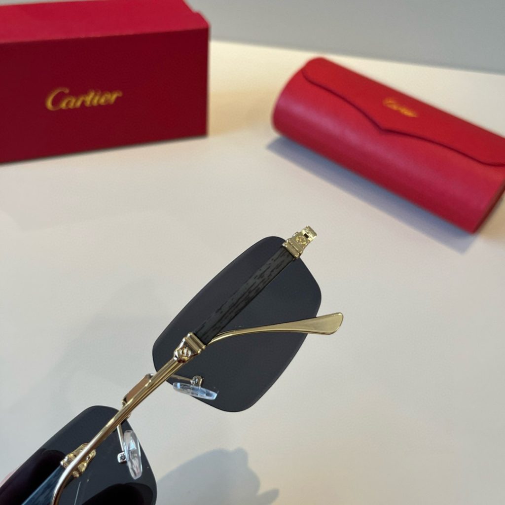 CARTIE カルティエ サングラス メンズ 金属フレーム ノーズパッドなし 超軽量 シルバー ブラック 多色展開 - 画像 7