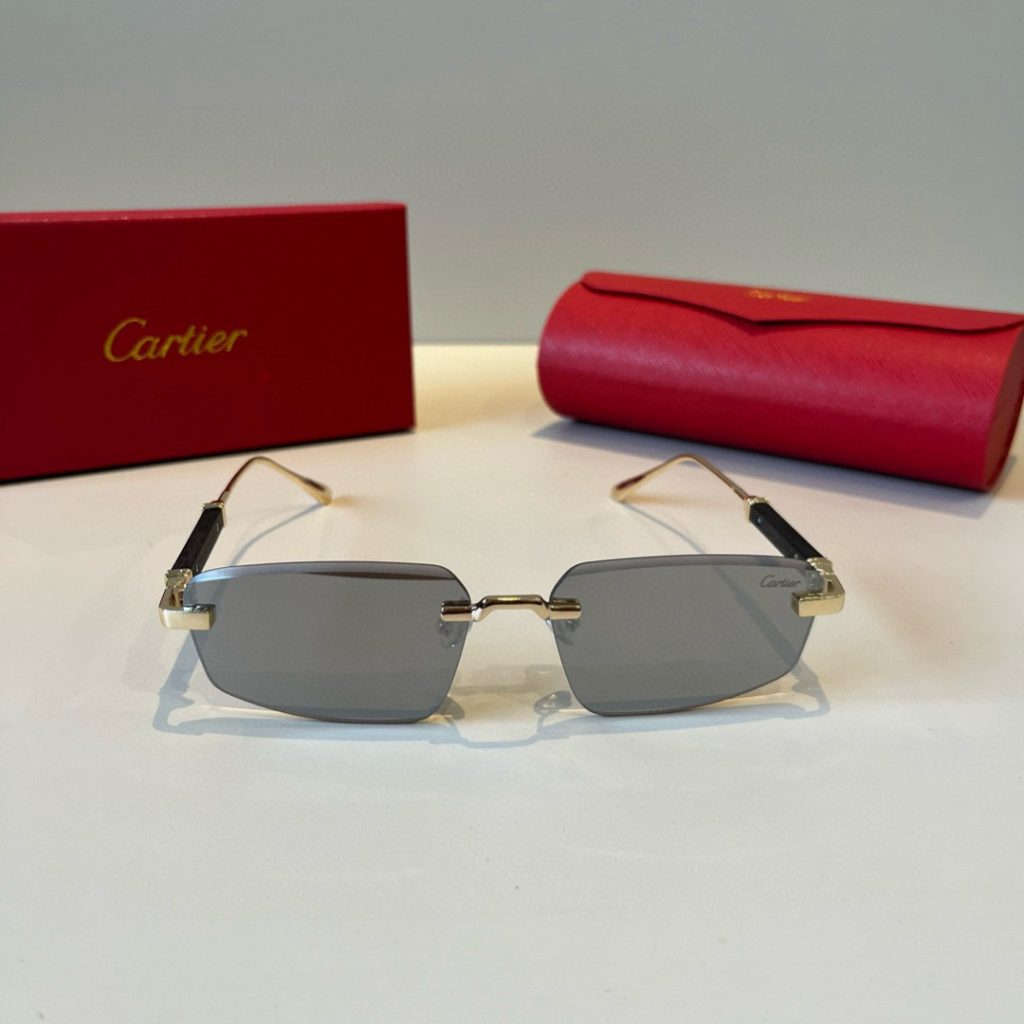 CARTIER カルティエ サングラス メタルフレーム トゥルーステート ブラック グラデーション メンズ レディース 全3色 - 画像 3