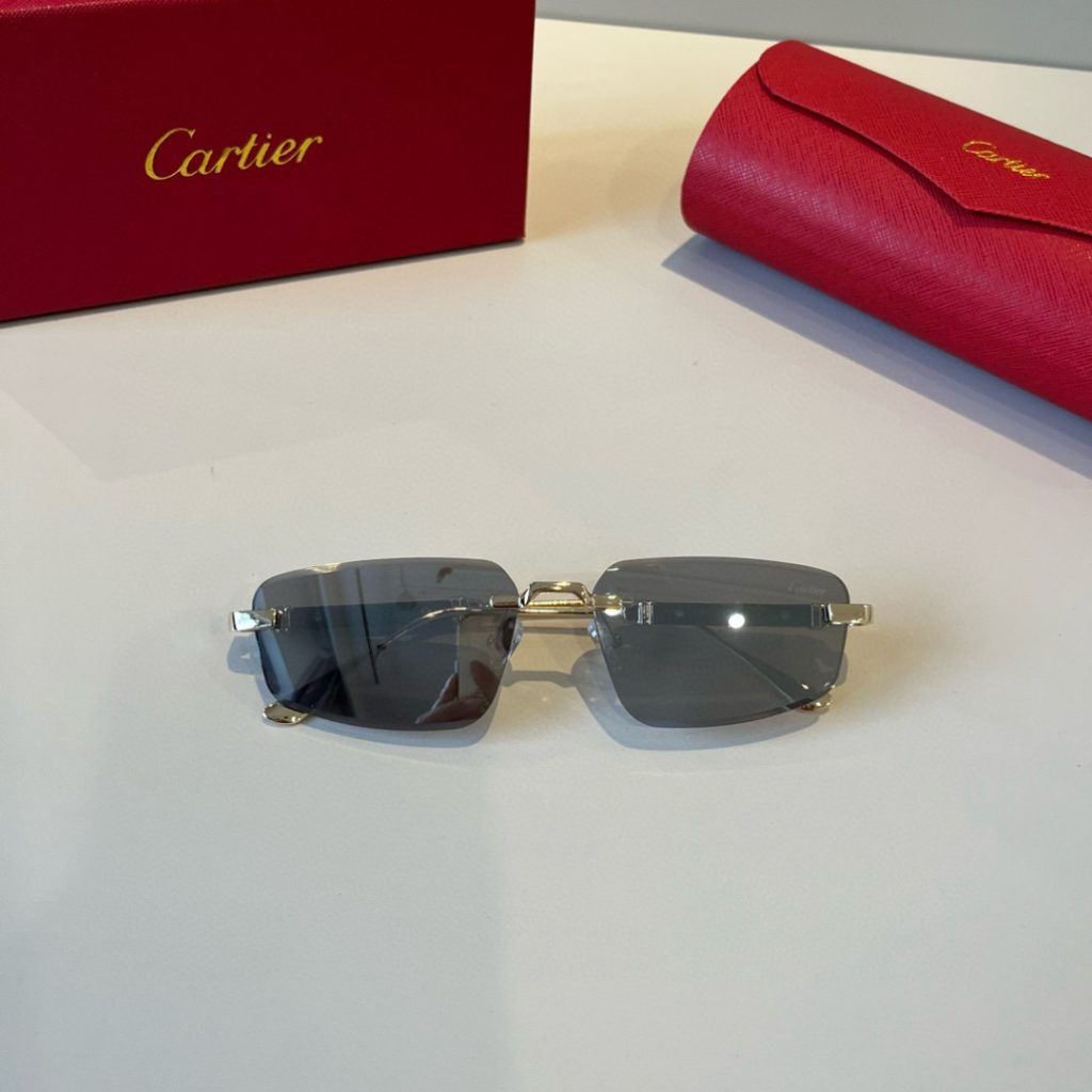 CARTIER カルティエ サングラス メタルフレーム トゥルーステート ブラック グラデーション メンズ レディース 全3色 - 画像 5