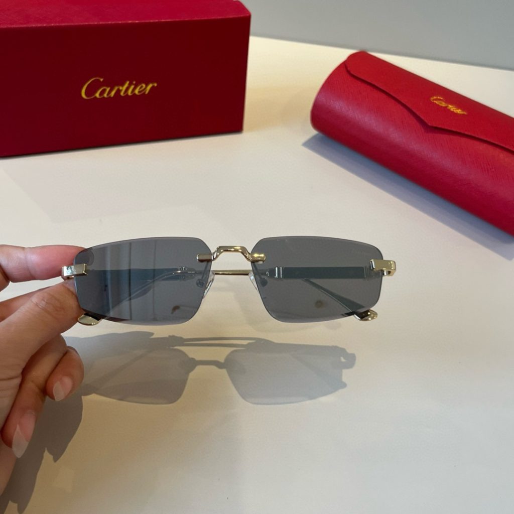 CARTIER カルティエ サングラス メタルフレーム トゥルーステート ブラック グラデーション メンズ レディース 全3色 - 画像 7