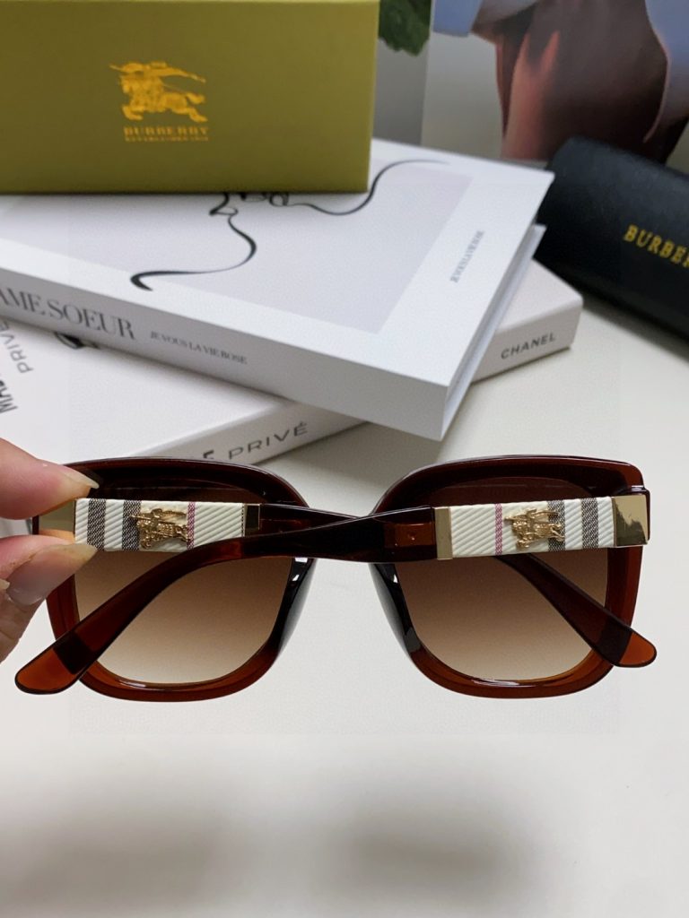 BURBERRY バーバリー サングラス フレーム 男女兼用 大きめ ファッション シネマ ブラック ホワイト ブラウン 多色展開 - 画像 5