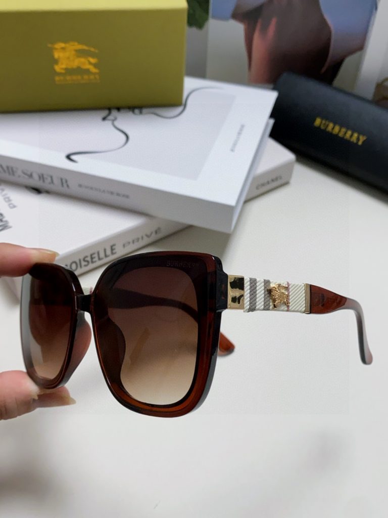 BURBERRY バーバリー サングラス フレーム 男女兼用 大きめ ファッション シネマ ブラック ホワイト ブラウン 多色展開 - 画像 6