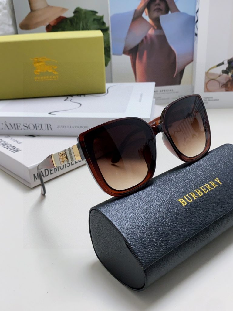BURBERRY バーバリー サングラス フレーム 男女兼用 大きめ ファッション シネマ ブラック ホワイト ブラウン 多色展開 - 画像 8